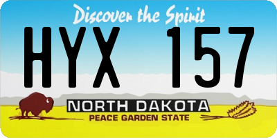ND license plate HYX157
