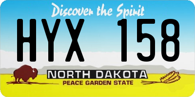 ND license plate HYX158