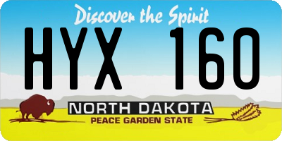 ND license plate HYX160