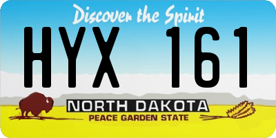 ND license plate HYX161