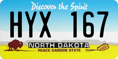 ND license plate HYX167