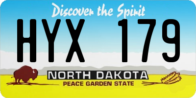 ND license plate HYX179