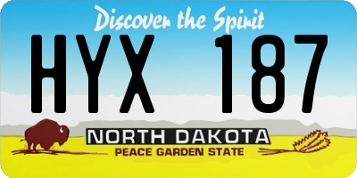 ND license plate HYX187