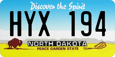 ND license plate HYX194