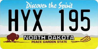 ND license plate HYX195