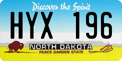 ND license plate HYX196