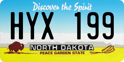ND license plate HYX199