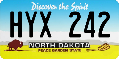 ND license plate HYX242