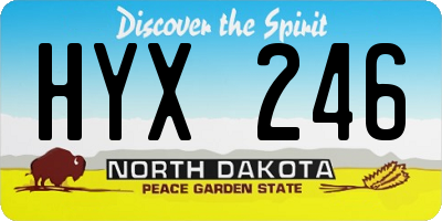 ND license plate HYX246
