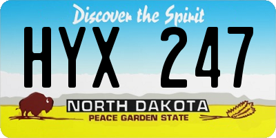 ND license plate HYX247