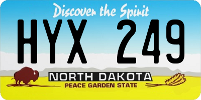 ND license plate HYX249