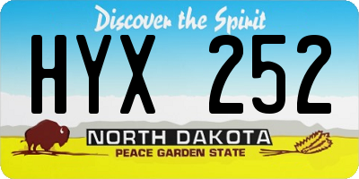 ND license plate HYX252