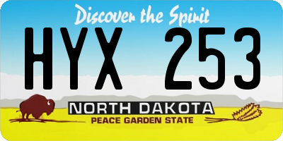 ND license plate HYX253