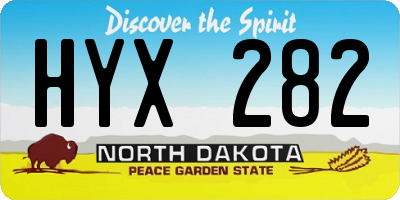 ND license plate HYX282