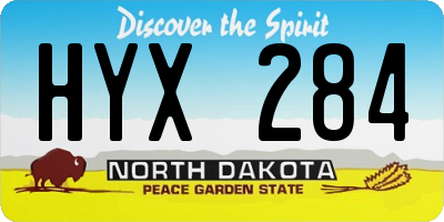 ND license plate HYX284