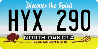 ND license plate HYX290