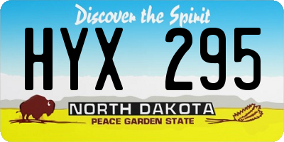 ND license plate HYX295