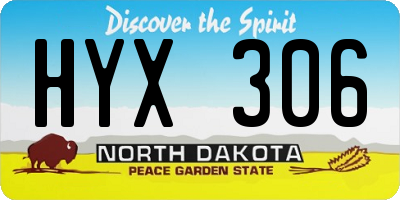 ND license plate HYX306