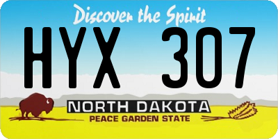 ND license plate HYX307