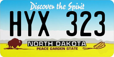 ND license plate HYX323