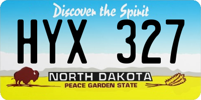 ND license plate HYX327