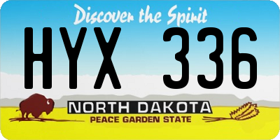ND license plate HYX336