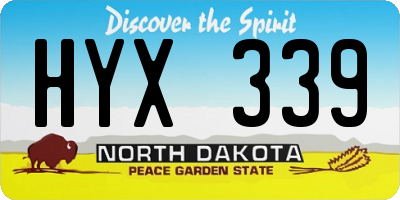 ND license plate HYX339