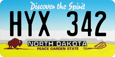ND license plate HYX342