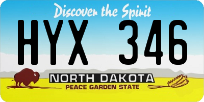 ND license plate HYX346