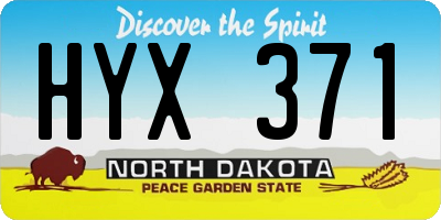 ND license plate HYX371
