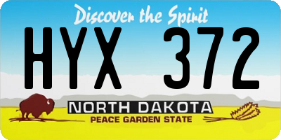 ND license plate HYX372