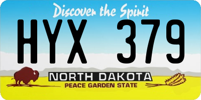 ND license plate HYX379