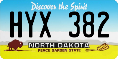 ND license plate HYX382