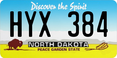 ND license plate HYX384