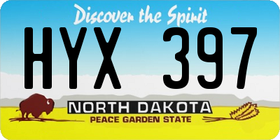 ND license plate HYX397