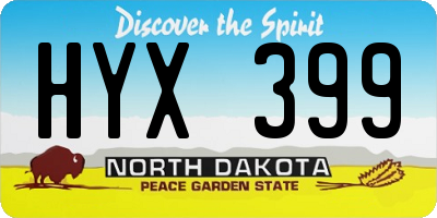 ND license plate HYX399