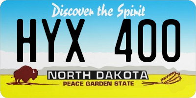 ND license plate HYX400