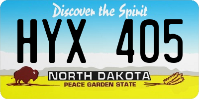 ND license plate HYX405
