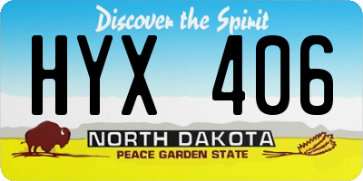 ND license plate HYX406