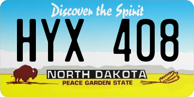ND license plate HYX408