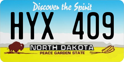 ND license plate HYX409