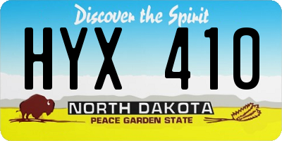 ND license plate HYX410
