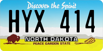 ND license plate HYX414