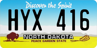 ND license plate HYX416