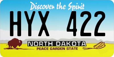 ND license plate HYX422