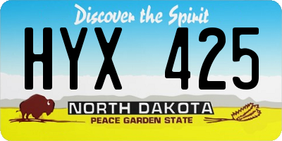 ND license plate HYX425
