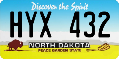 ND license plate HYX432