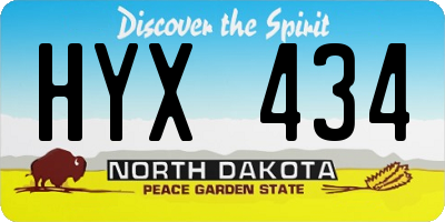 ND license plate HYX434