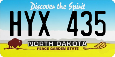 ND license plate HYX435