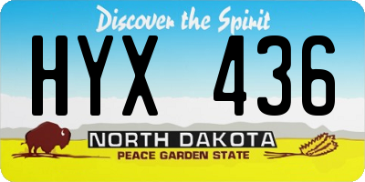 ND license plate HYX436